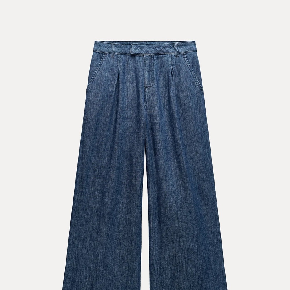 Zara Wide-Leg Denim Pants